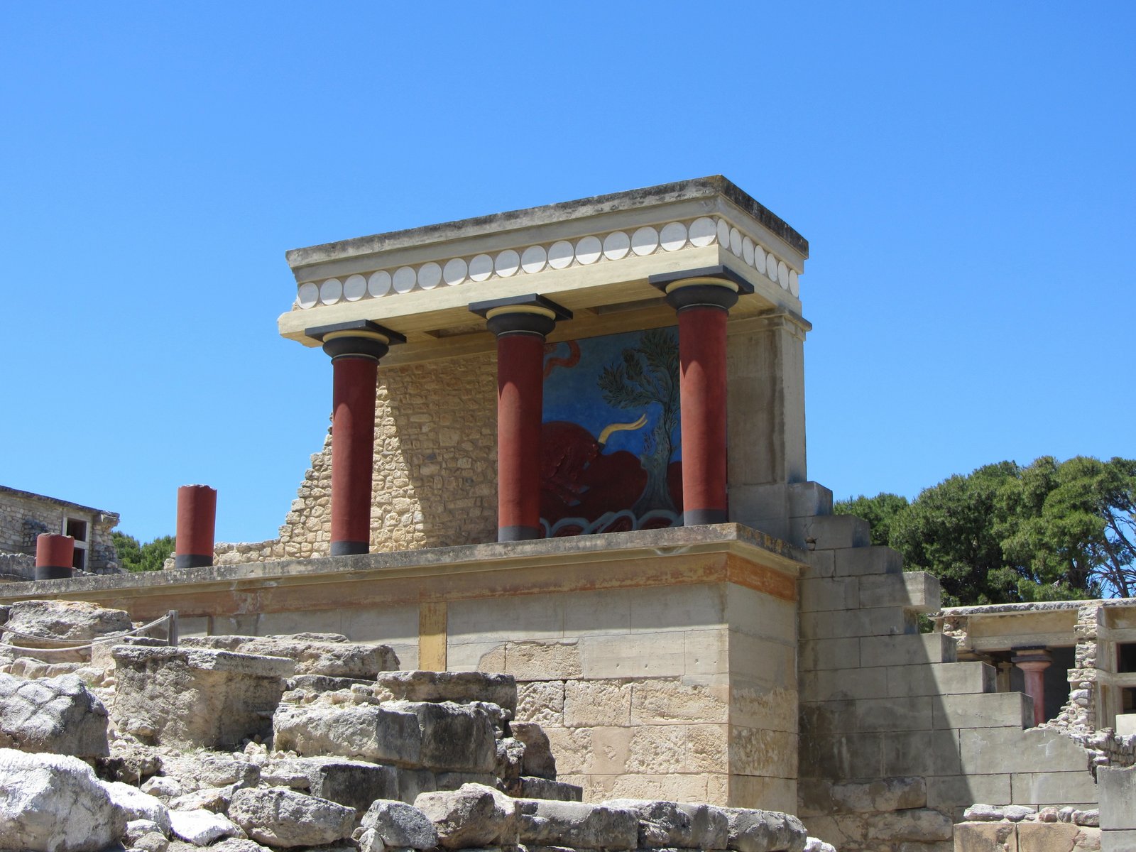 Ruins of the palace of Knossos on Crete